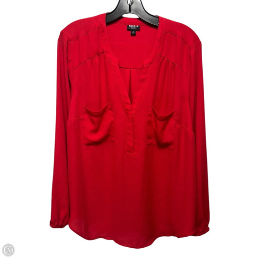 Top Long Sleeve By Torrid In Red, Size: 1x