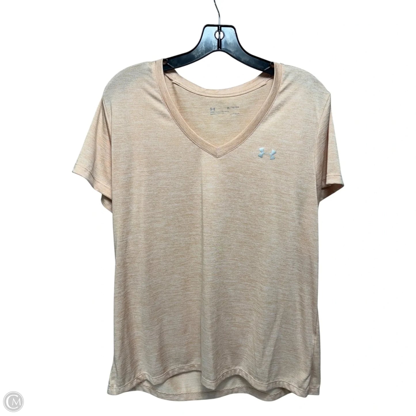 Athletic Top Short Sleeve By Under Armour In Yellow, Size: Xl