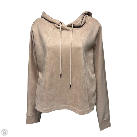 Sweatshirt Hoodie By Tahari In Tan, Size: S