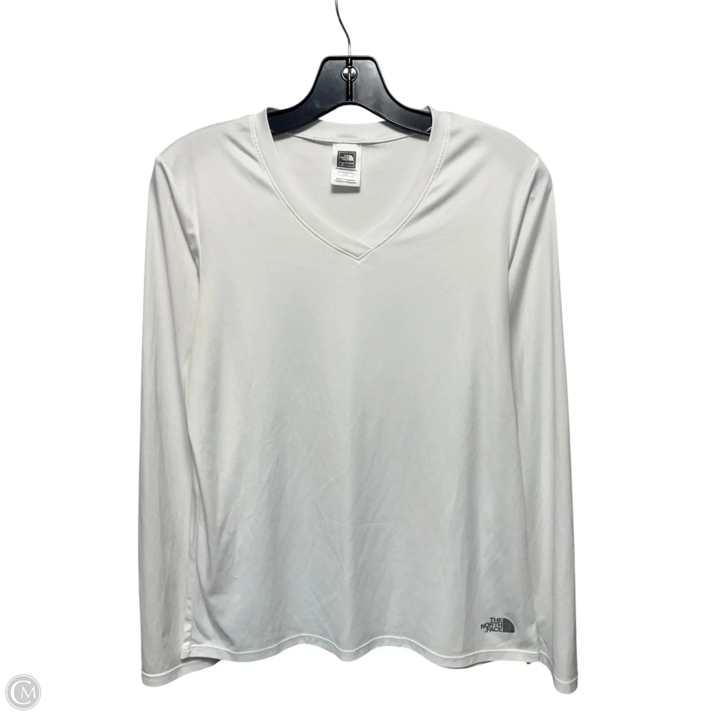 Athletic Top Long Sleeve Crewneck By The North Face In White, Size: L
