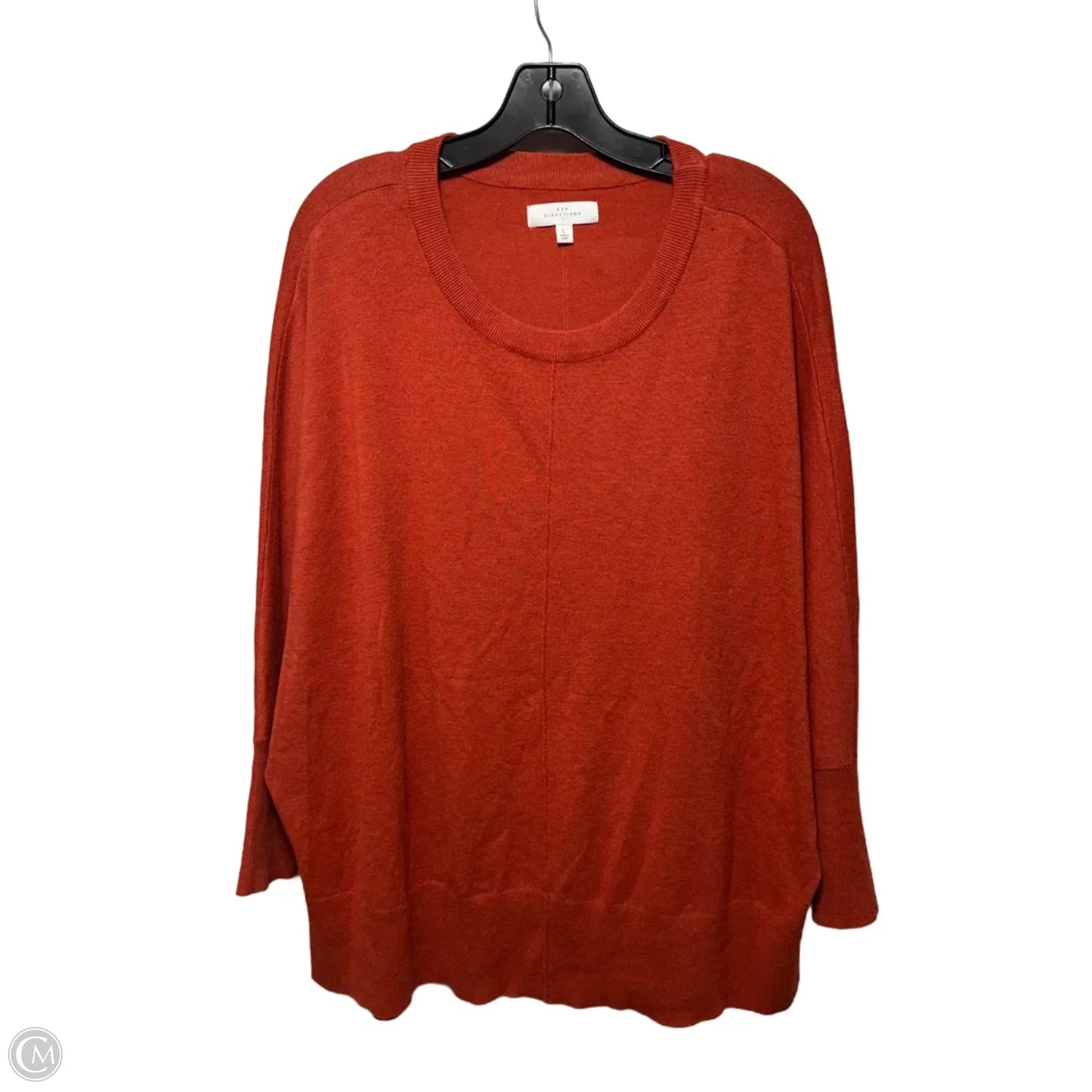 Sweater By New Directions In Orange, Size: L
