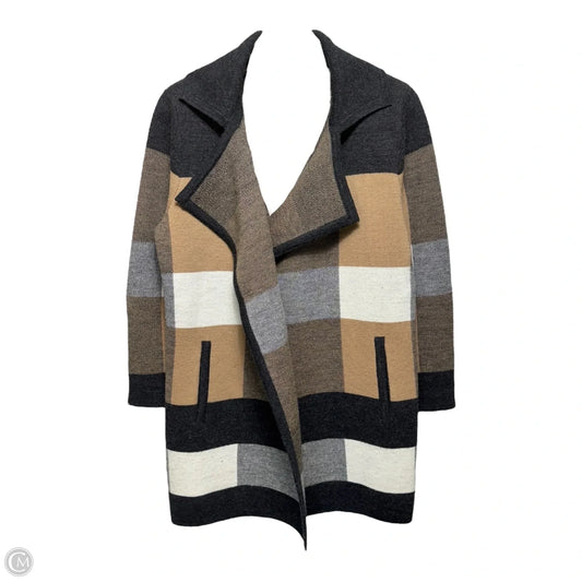 100% Merino Wool Open Front Coatigan Sweater By Pendleton In Multi-colored, Size: LP