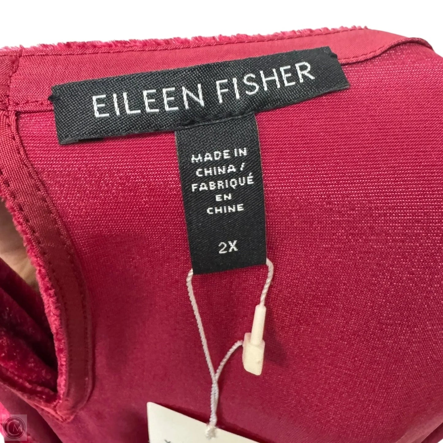 Velvet Dress Party Midi By Eileen Fisher In Red, Size: 2X