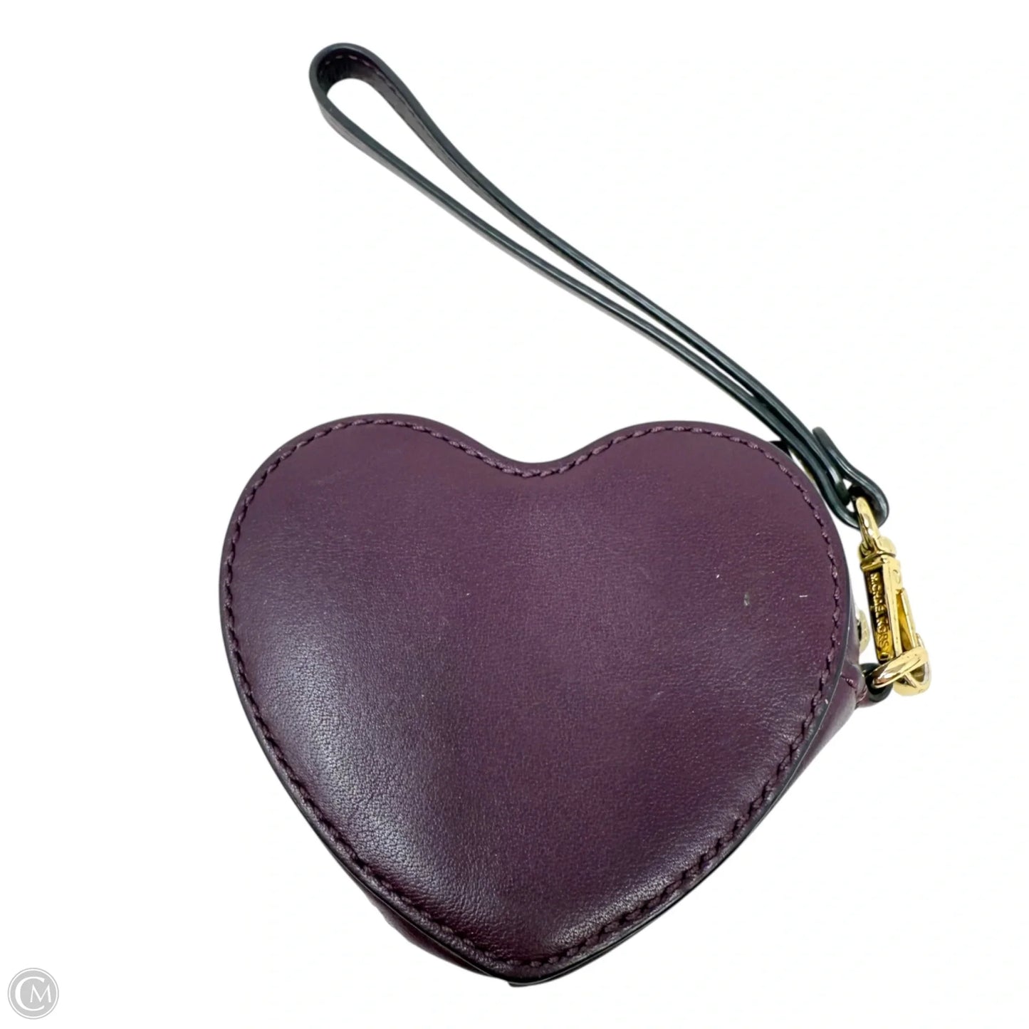 Leather Heart Coin Purse Designer By Michael Kors, Size: Small