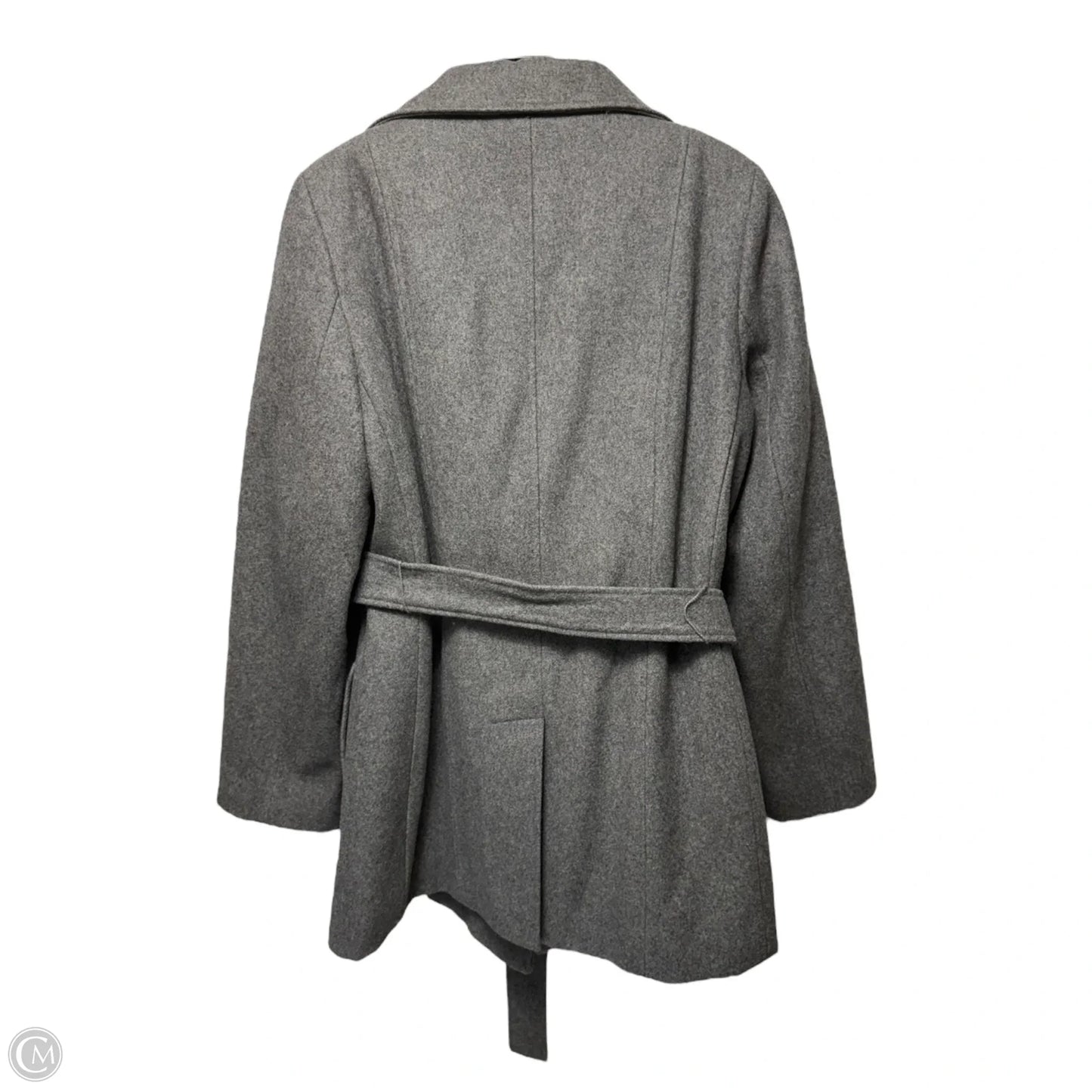 Coat Wool By Calvin Klein In Grey, Size: 12
