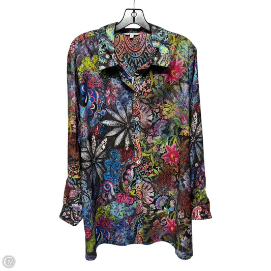 Top Long Sleeve By John Mark In Multi-colored, Size: 1x