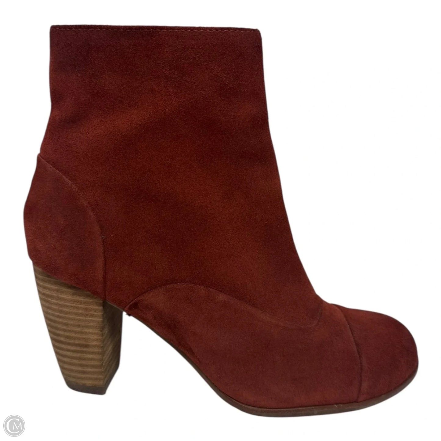 Suede Boots Ankle Heels By Dolce Vita In Orange, Size: 8