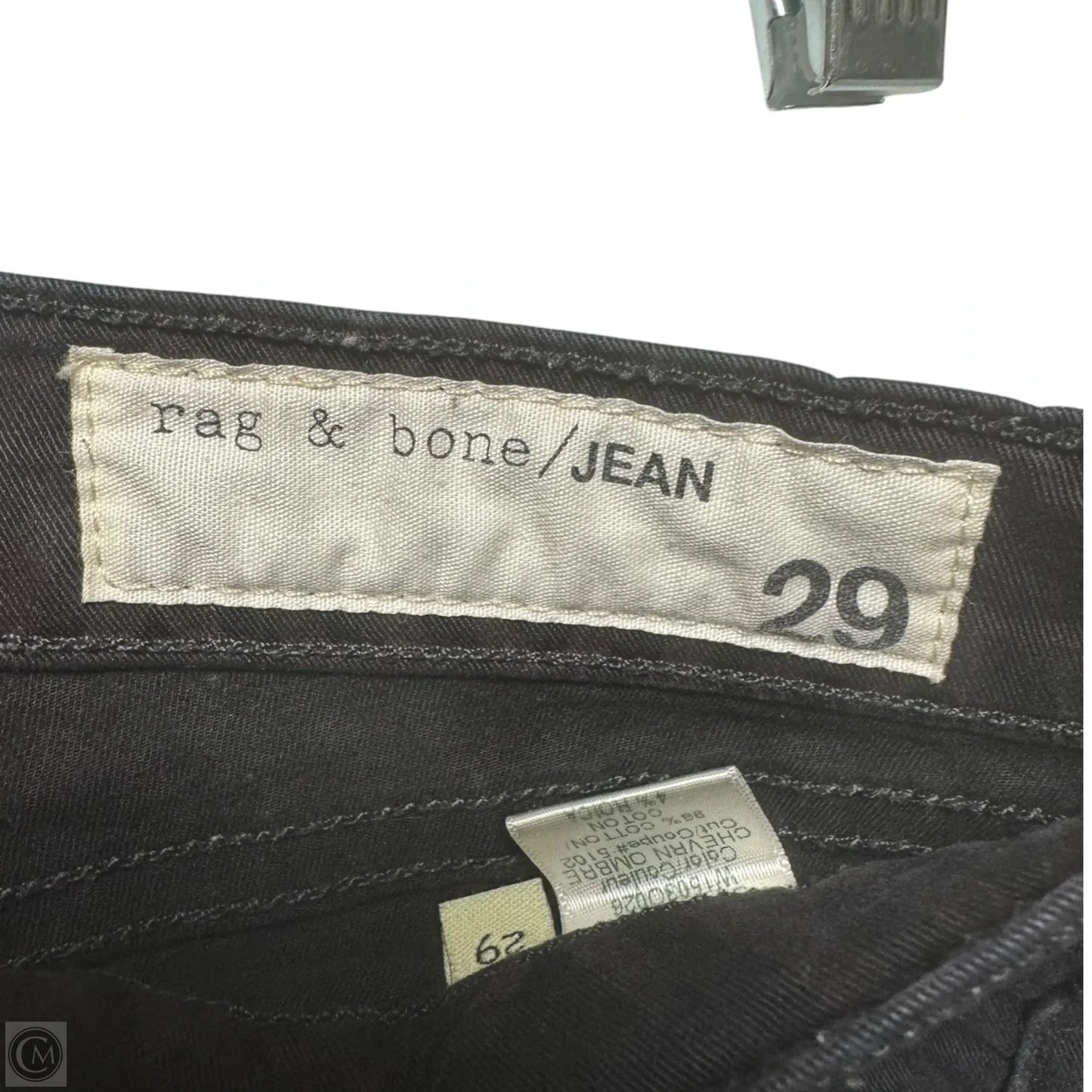 Coupe Skinny Chevron Ombré Jeans By Rag And Bone In Black, Size: 8/29