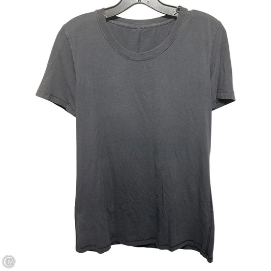 Athletic Top Short Sleeve By Lululemon In Black, Size: S