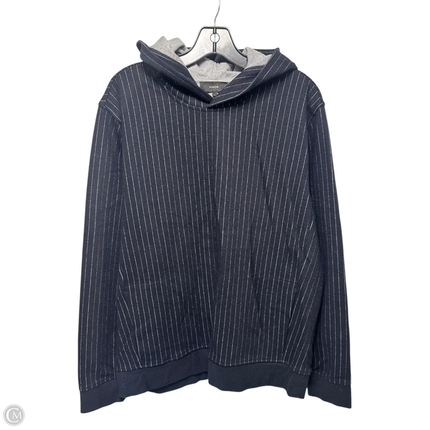 Sweatshirt Hoodie By Vince In Striped Pattern, Size: L