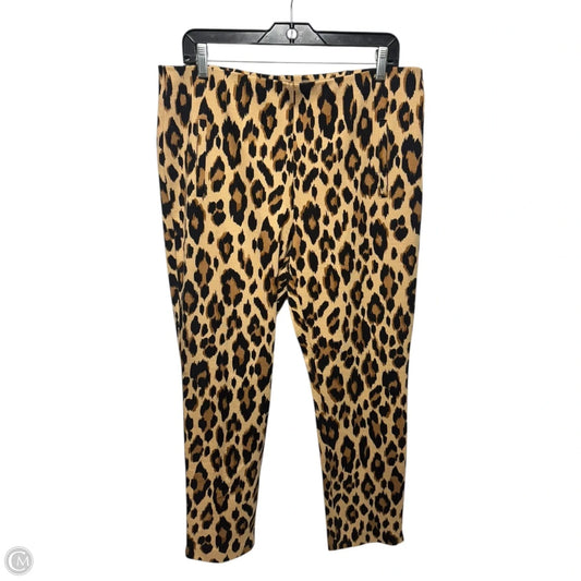 Leopard Pants By Chicos In Animal Print, Size: 12