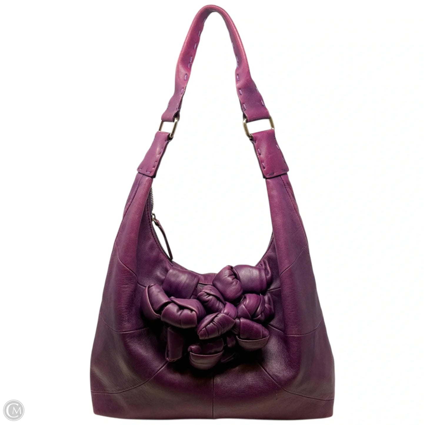 Elephant Leather Hobo Bag By David & Scotti C Anthropologie, Size: Medium