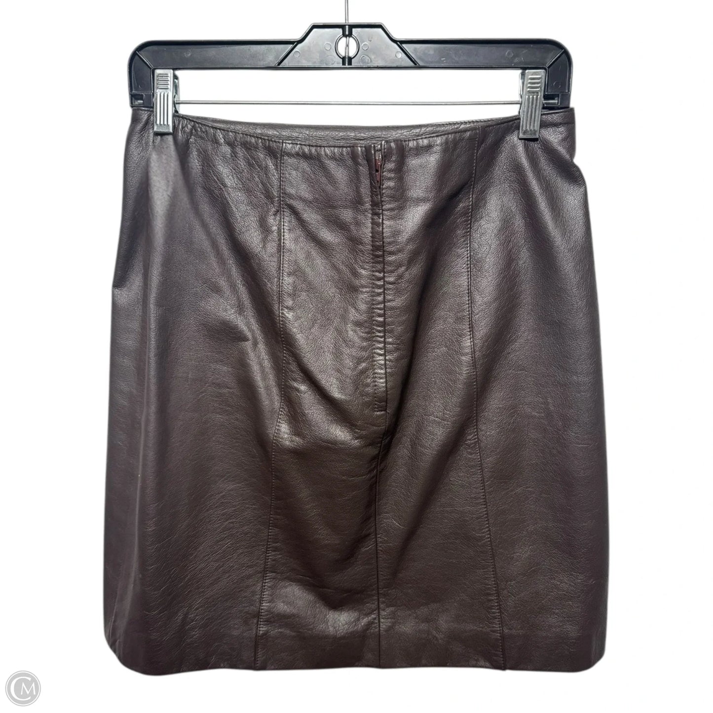 Leather Skirt Mini By My Clothes In Brown, Size: 8