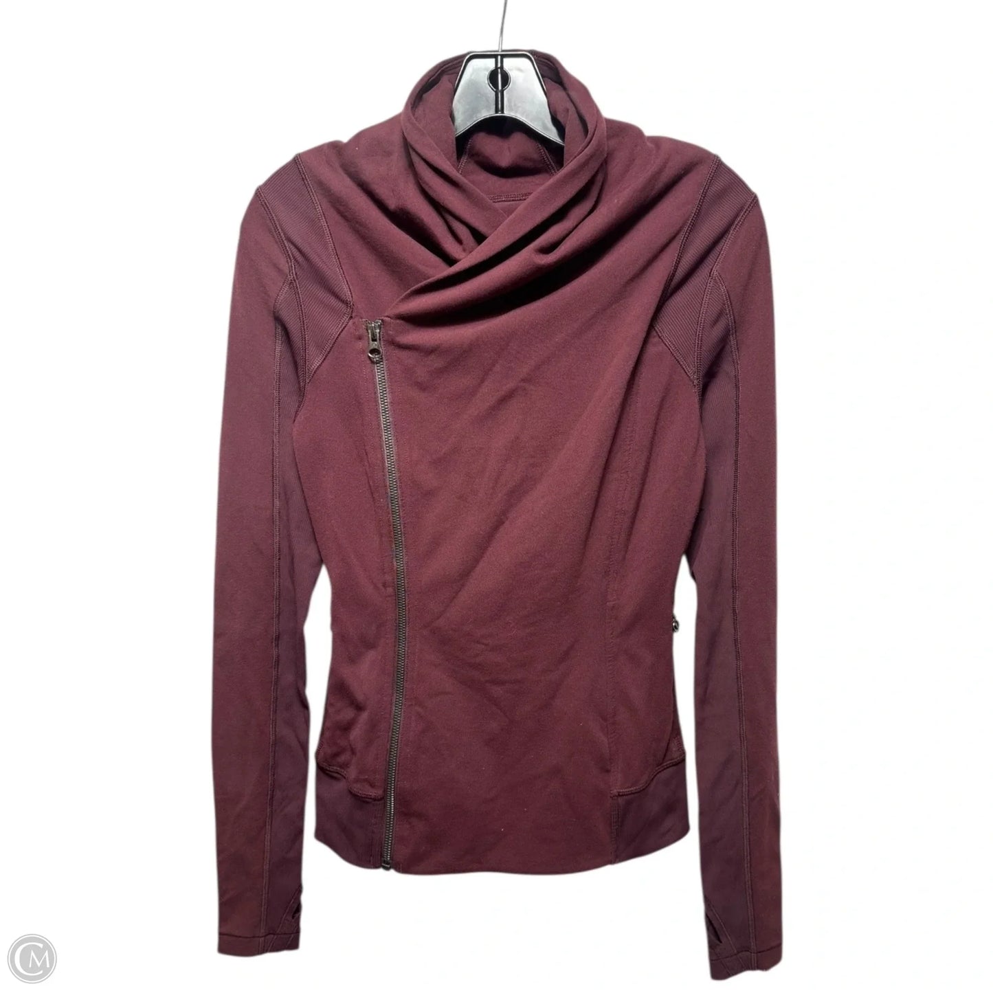Athletic Jacket By Lululemon In Maroon, Size: 4