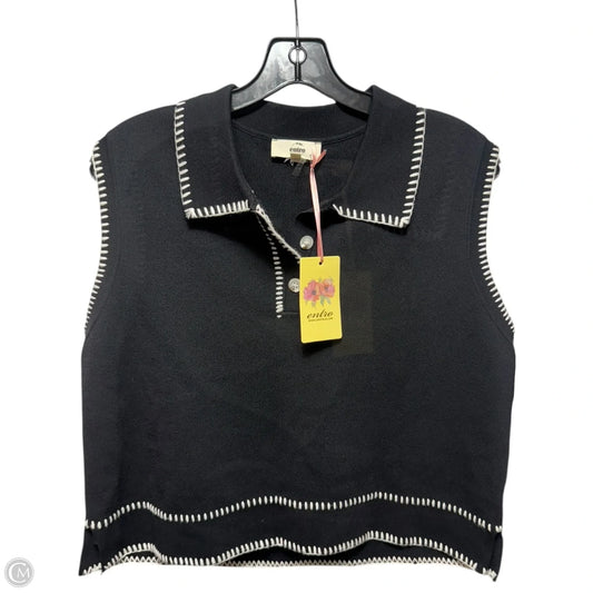 Top Sleeveless By Entro In Black, Size: L