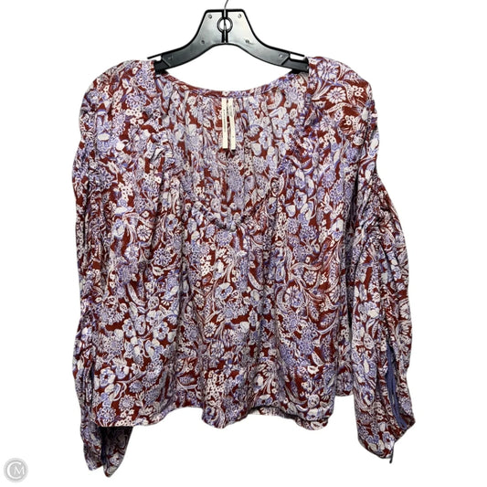 Top Long Sleeve By Anthropologie In Multi-colored, Size: S