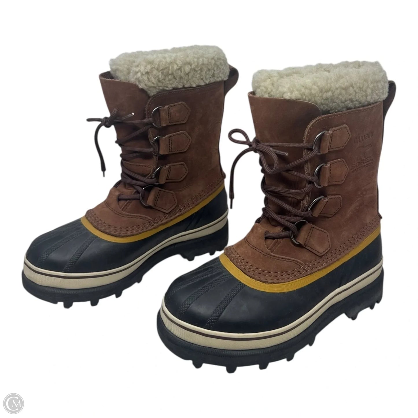 Boots Snow By Sorel In Black & Tan, Size: 6