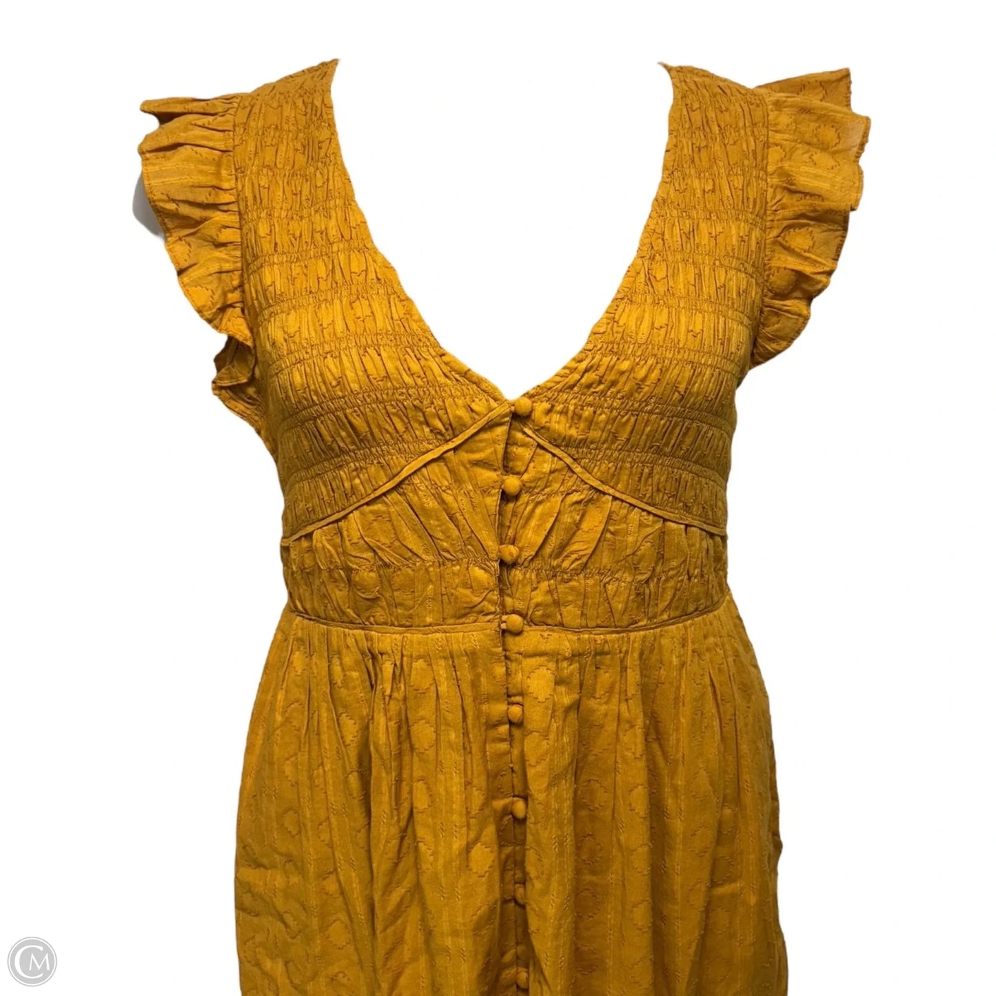 Dress Casual Maxi By Anthropologie In Yellow, Size: M