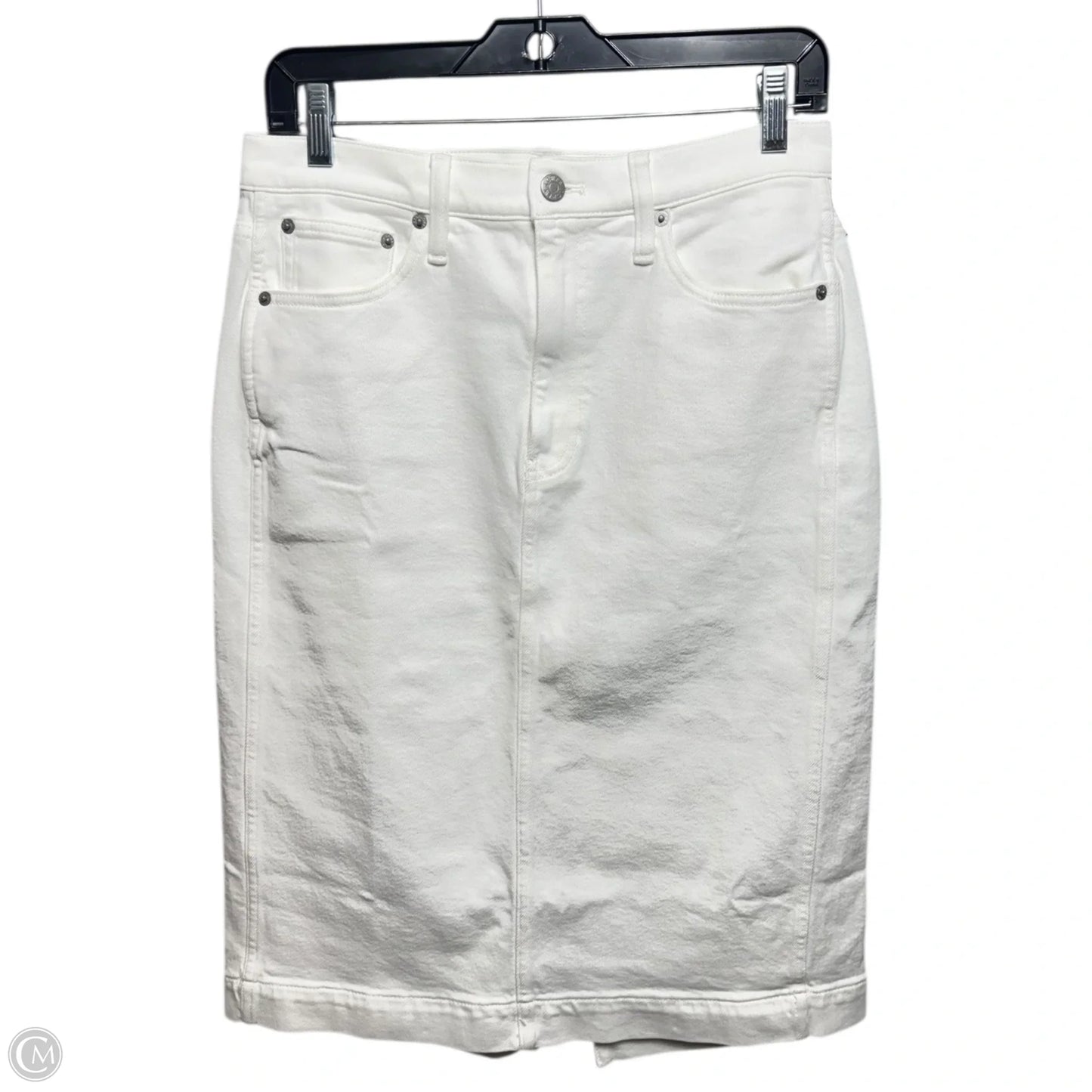 Skirt Midi By J. Crew In White Denim, Size: 6