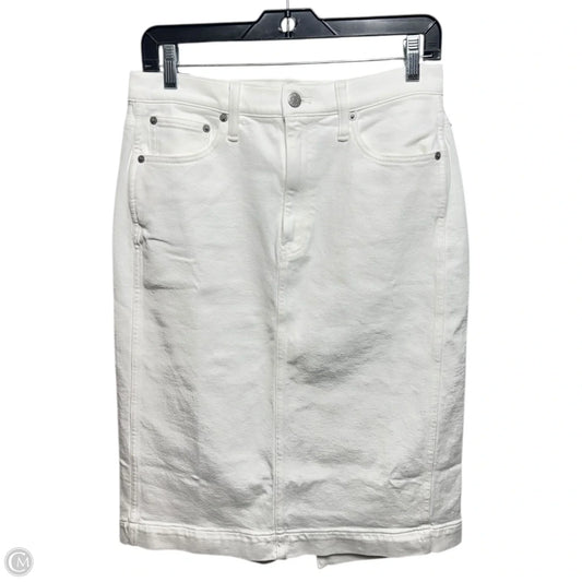 Skirt Midi By J. Crew In White Denim, Size: 6