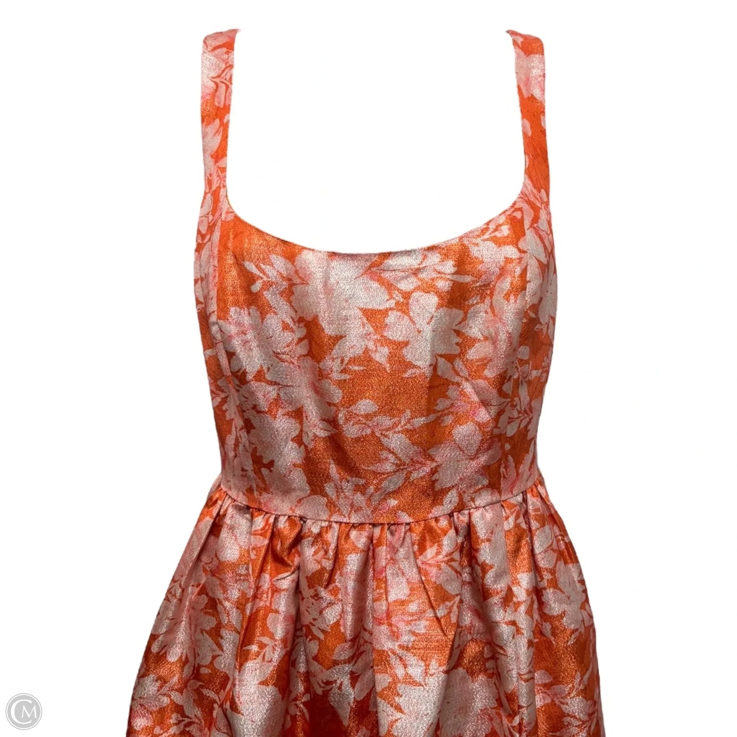 Beanie Floral Metallic Jacquard Maxi Dress By Hutch In Orange, Size: 4p