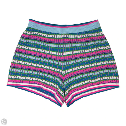 Avington Sweater Shorts Designer By Lilly Pulitzer In Turquoise Shore Mermaid Stripe, Size: L