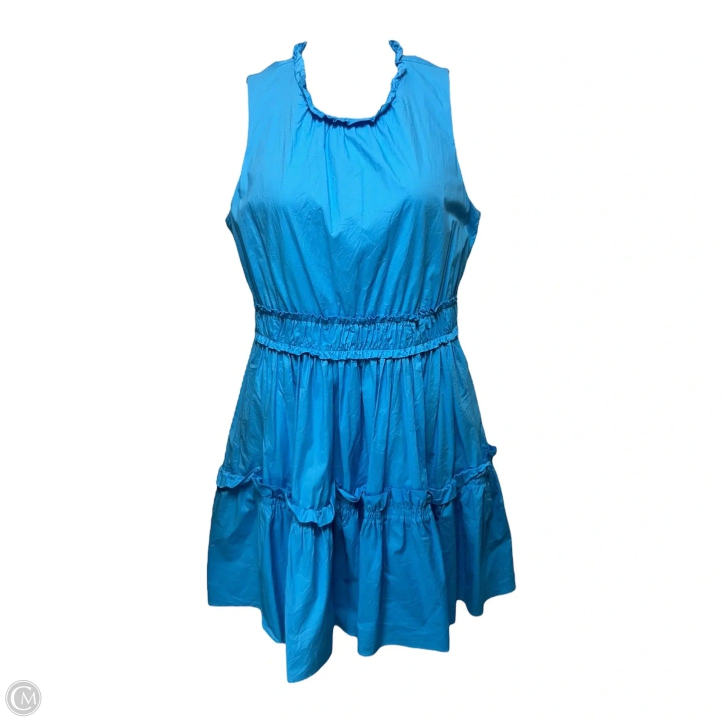 Elina Stretch Cotton Dress Designer By Lilly Pulitzer In Cumulus Blue, Size: 12