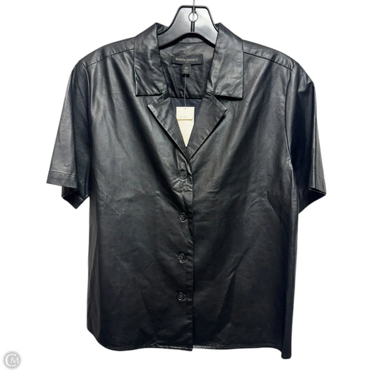 Top Short Sleeve By Banana Republic In Black, Size: Xs