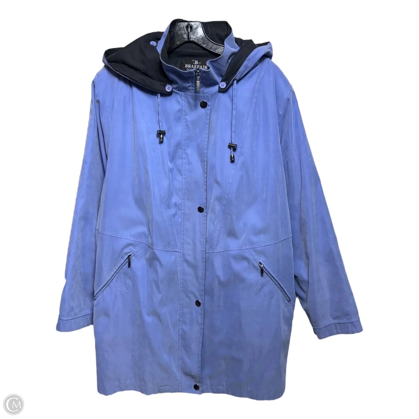 Hooded Coat By Braefair In Periwinkle, Size: 2X
