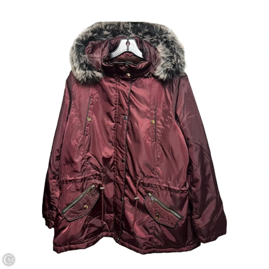 Coat Parka By YMI Collection In Sangria, Size: 3X