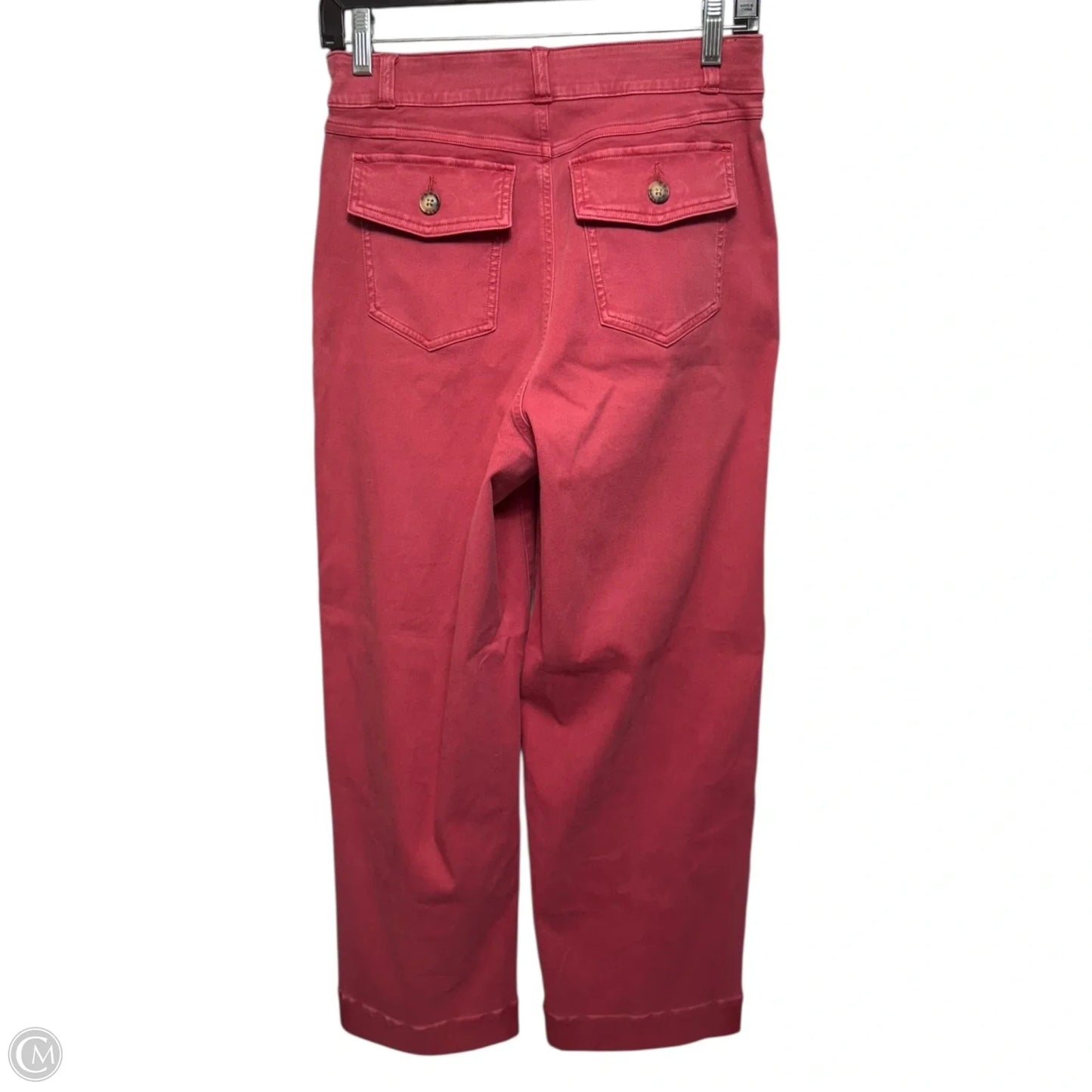 Stretch Twill Cropped Pant By Spanx In Wild Rose, Size: M