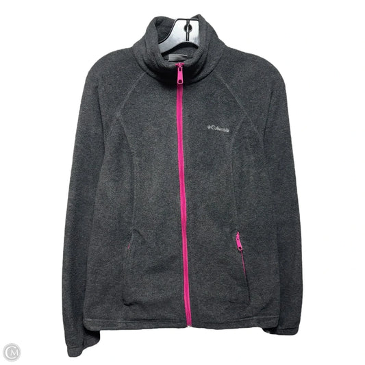 Jacket Fleece By Columbia In Gray & Pink, Size: M