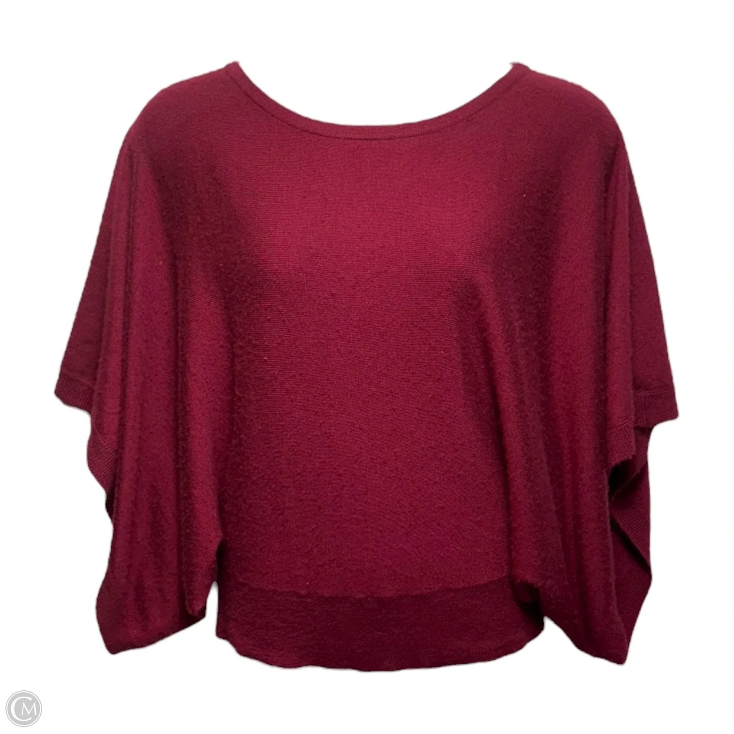 Wool Bateau Neck Dolman Sleeve Sweater Designer By Lafayette 148 In Maroon, Size: M