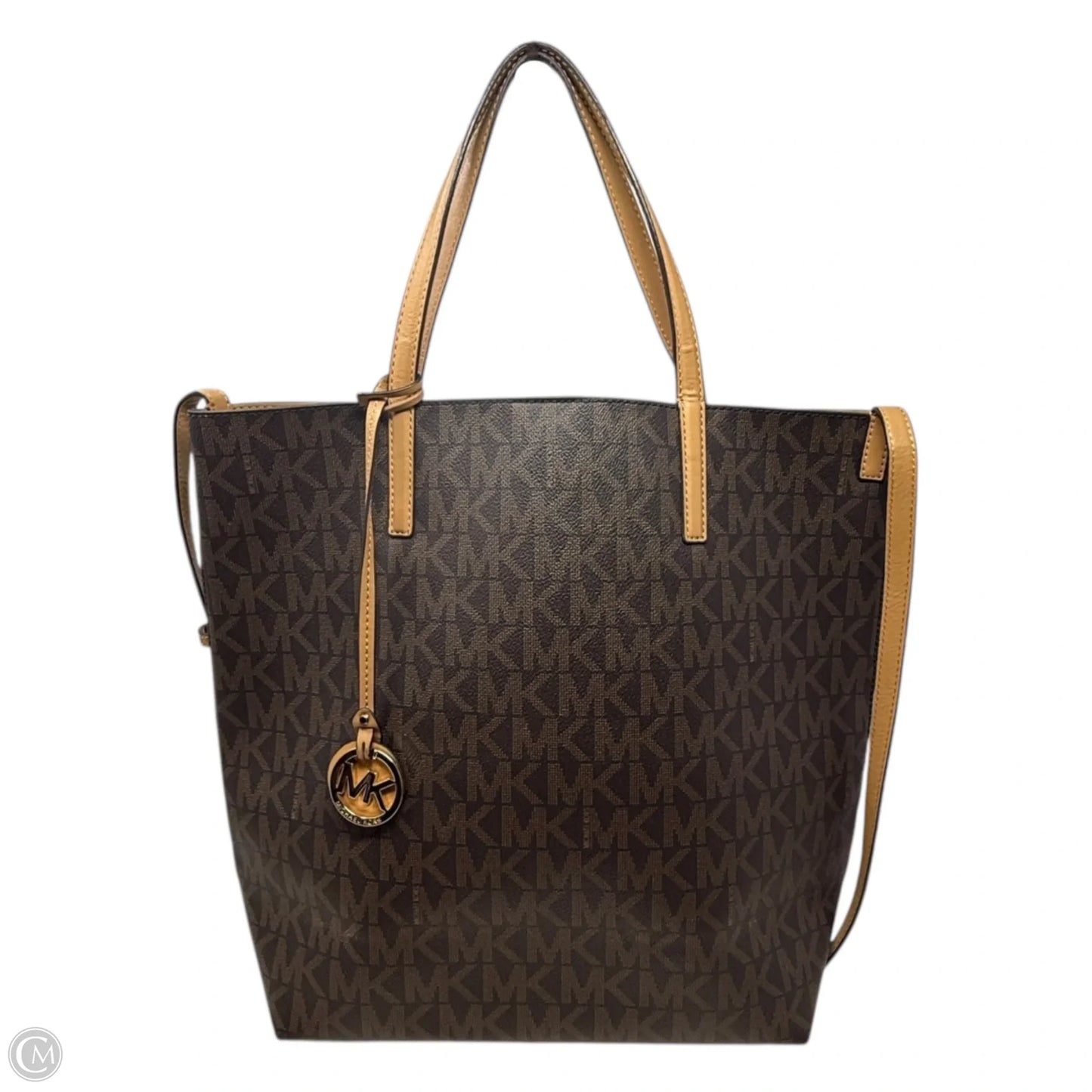 Hayley Signature Canvas Convertible Tote Designer By Michael Kors, Size: Large