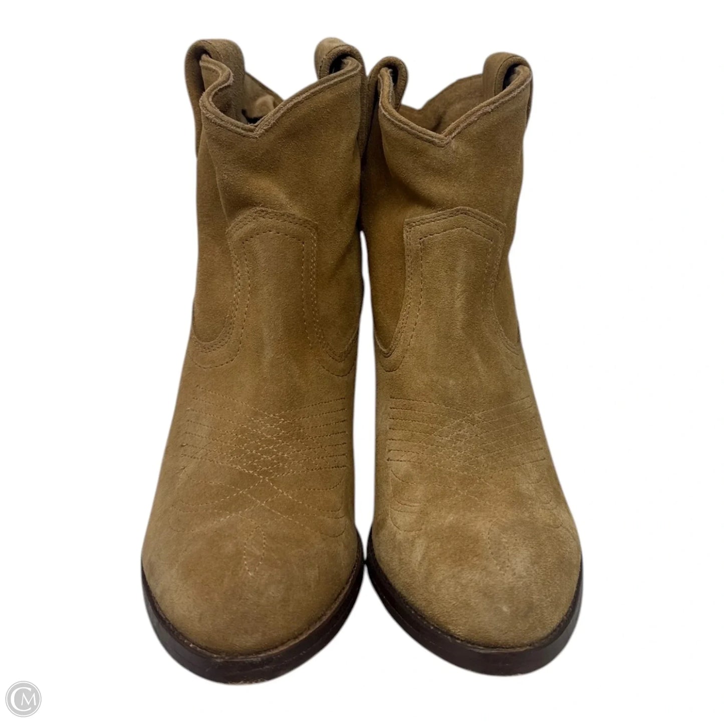 Ilana Suede Boots Ankle Heels By Frye In Tan, Size: 5.5