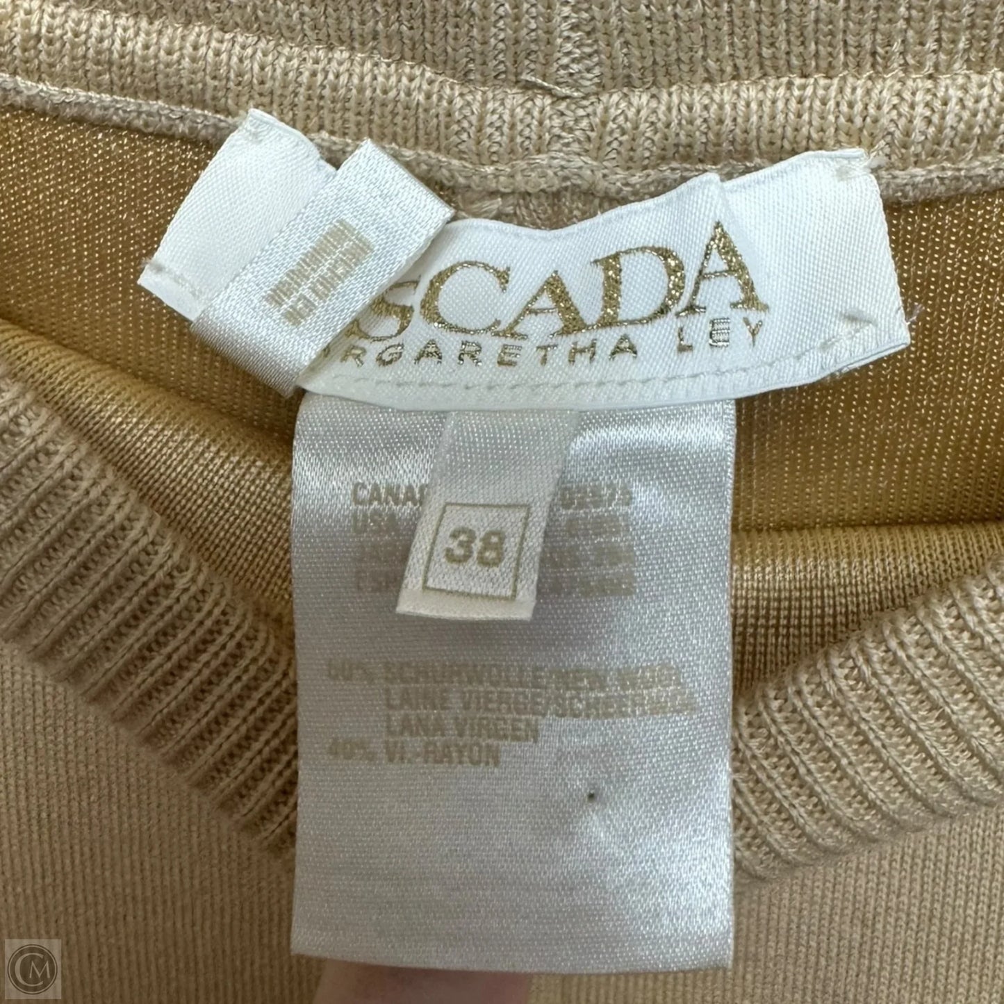 Knit Pants Designer By Escada In Tan, Size: M