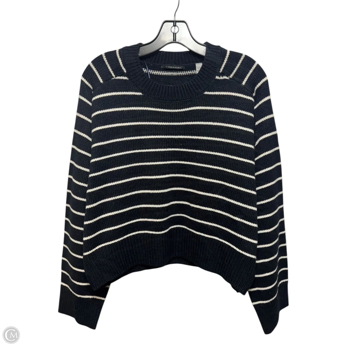 Sweater By Tahari In Striped Pattern, Size: M