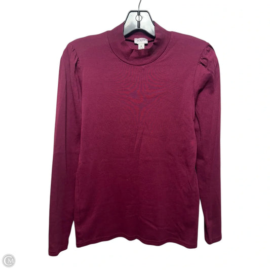 Top Long Sleeve Basic By J. Crew In Maroon, Size: M