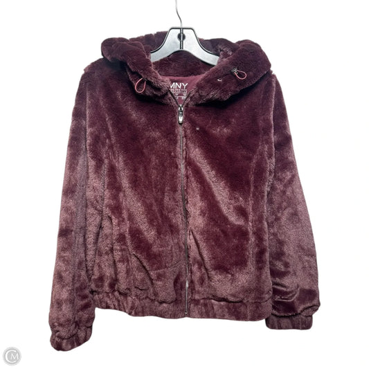 Jacket Faux Fur By Marc New York In Maroon, Size: M