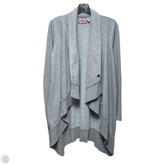 Sweater Cardigan By Juicy Couture In Grey, Size: M