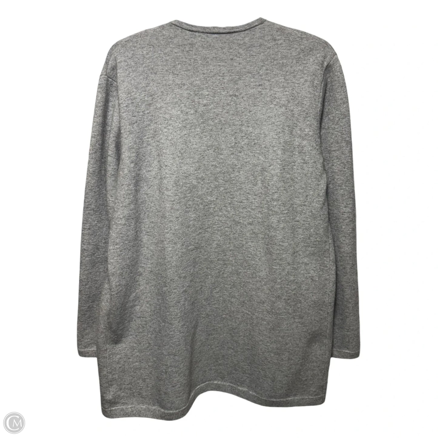 Wool Blend Sweater Cardigan By Theory In Grey, Size: M