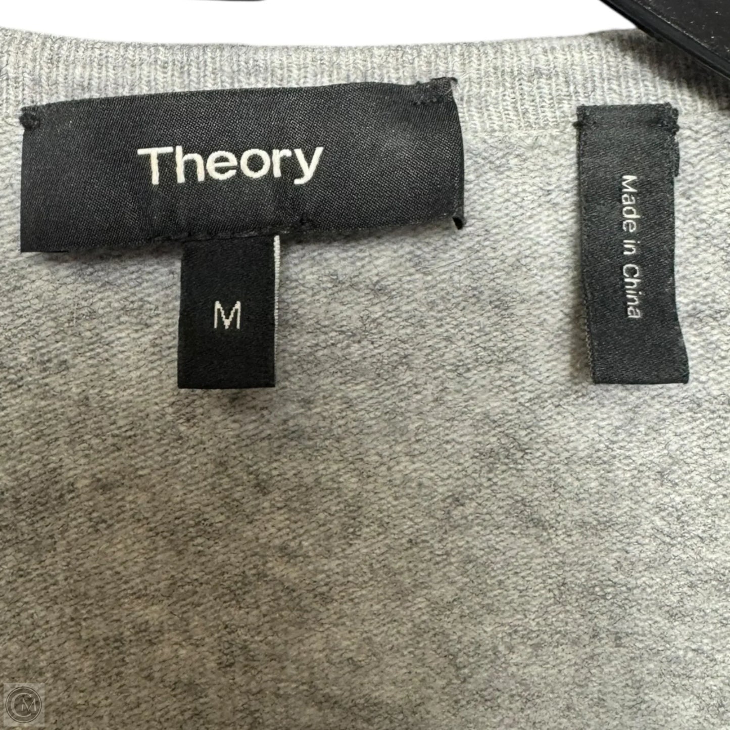 Wool Blend Sweater Cardigan By Theory In Grey, Size: M