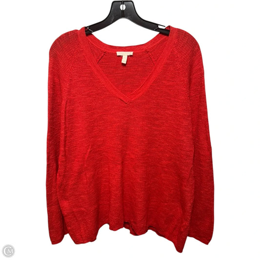 Sweater By Eileen Fisher In Red, Size: Xl