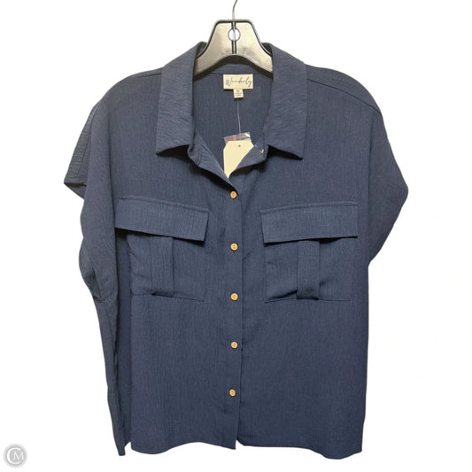 Top Short Sleeve By Wonderly In Navy, Size: Xl