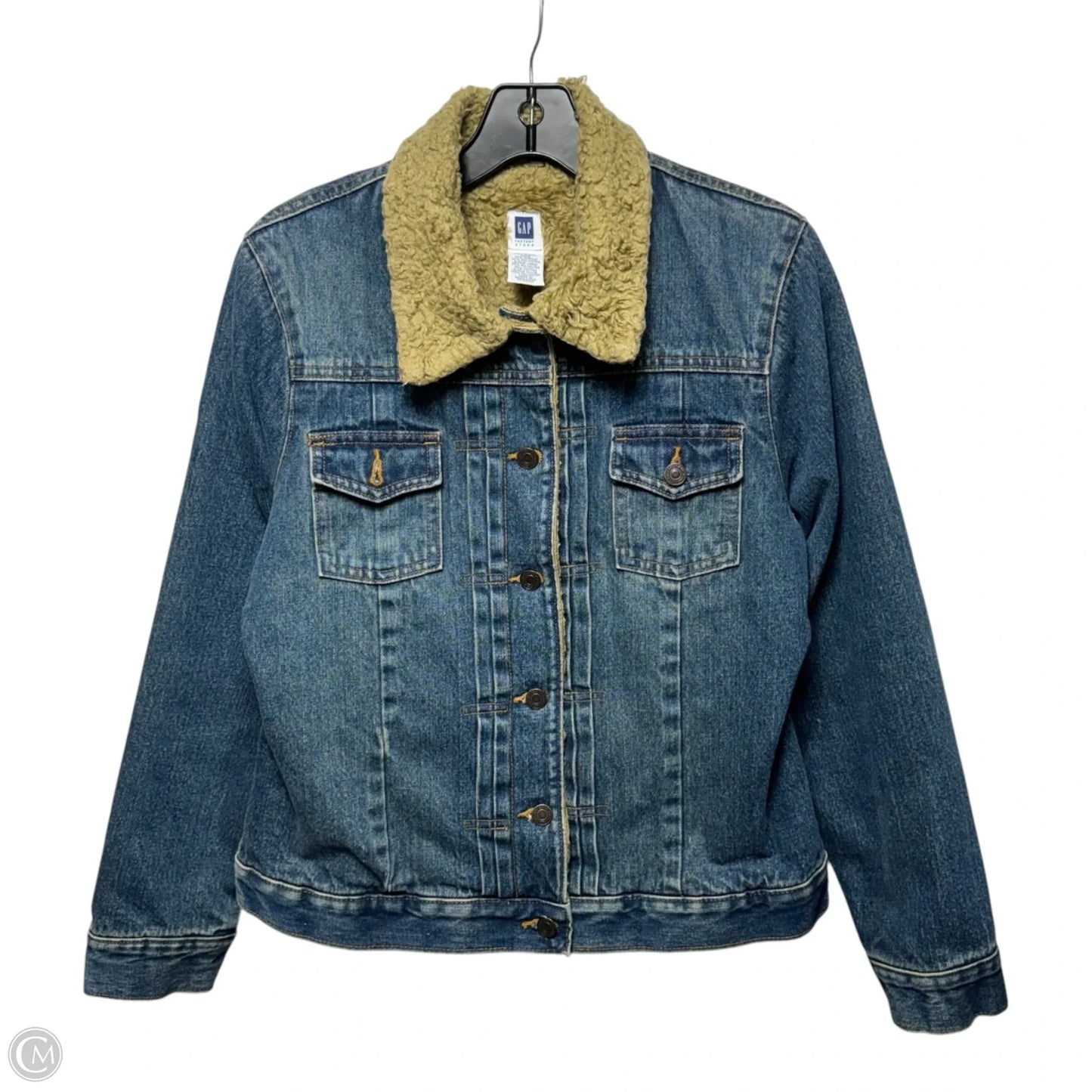 Jacket Denim By Gap In Blue Denim, Size: M