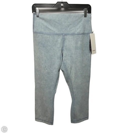 Wunder Under HR Crop 21” Athletic Leggings Capris By Lululemon In Blue, Size: 10