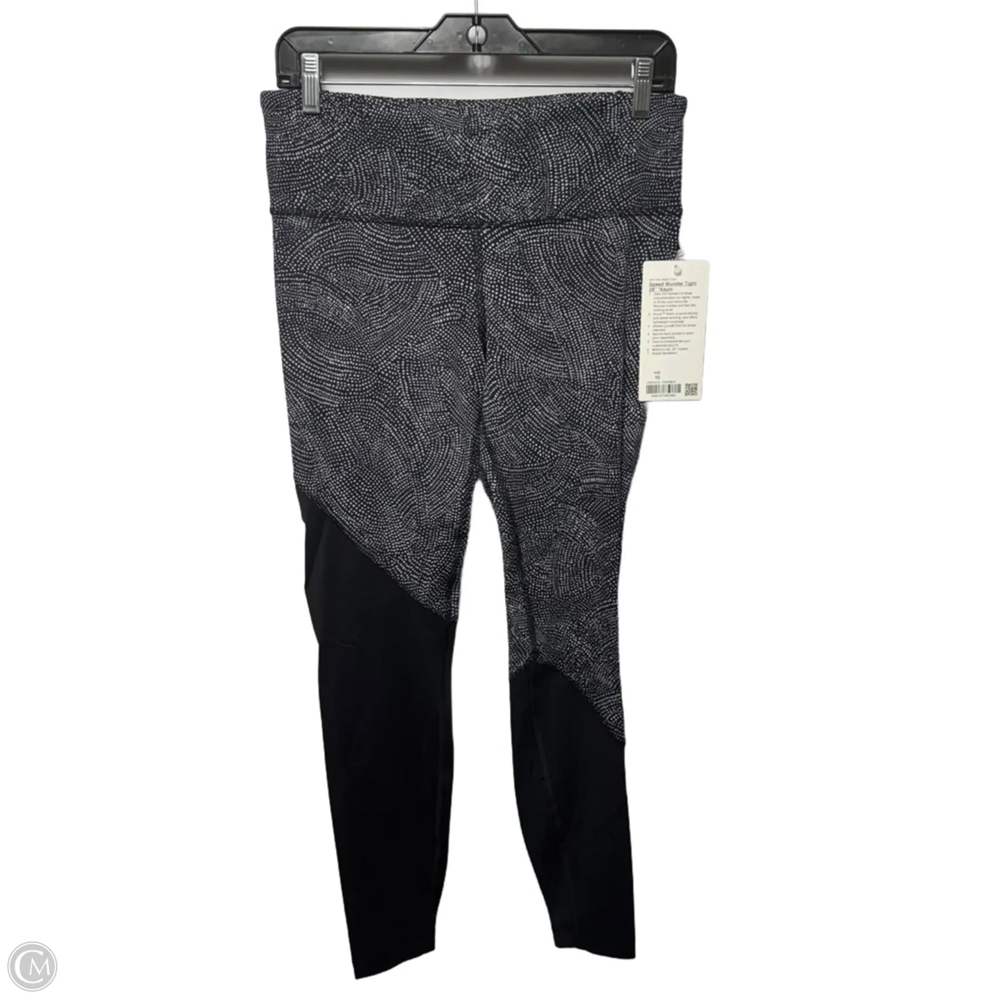 Speed Wunder Athletic Leggings By Lululemon In Black & White, Size: 10