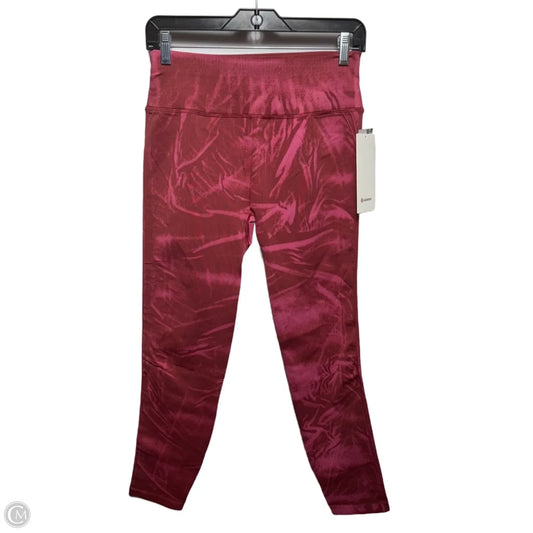 Ebb to Street Athletic Leggings By Lululemon In Pink & Red, Size: 10