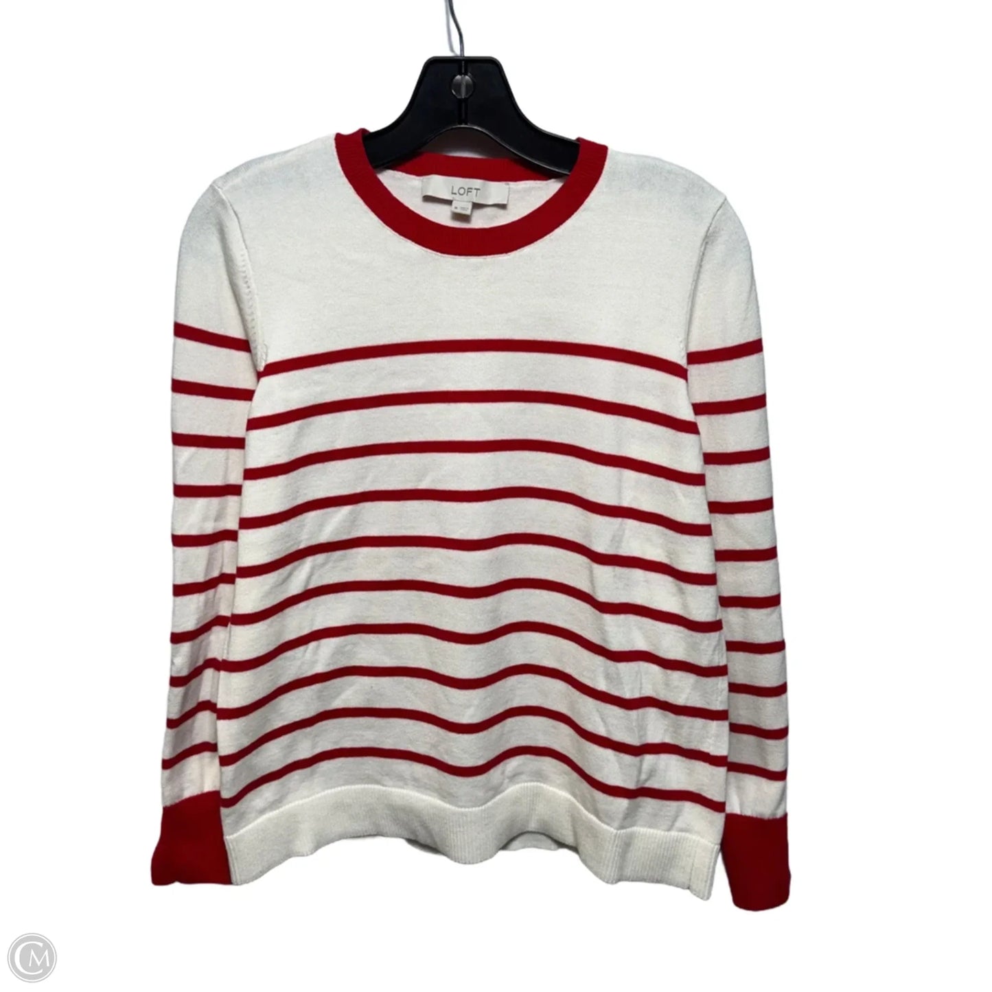 Sweater By Loft In Striped Pattern, Size: M