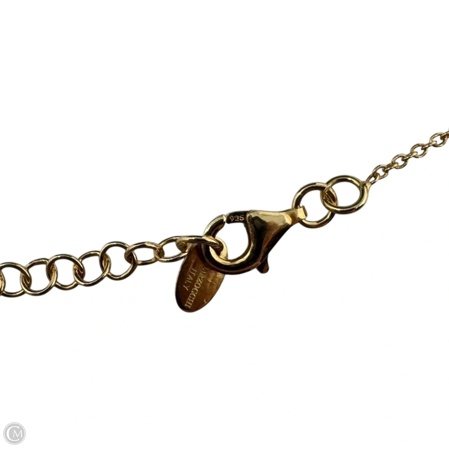 Multi Gemstone Y Drop Necklace Sterling Silver By Marzocchi